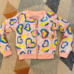 Colorful Sequin Heart Jacket